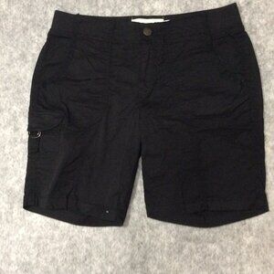 Sonoma Women’s Cargo Shorts Black 12P Stretch Waistband Pockets